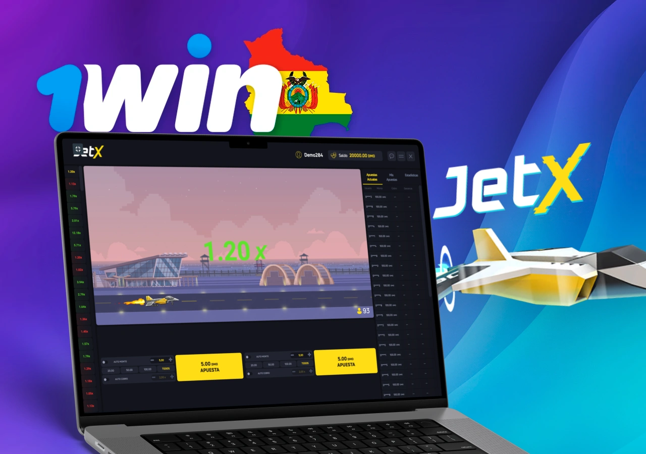 JetX en una casa de apuestas de casino en línea en Bolivia